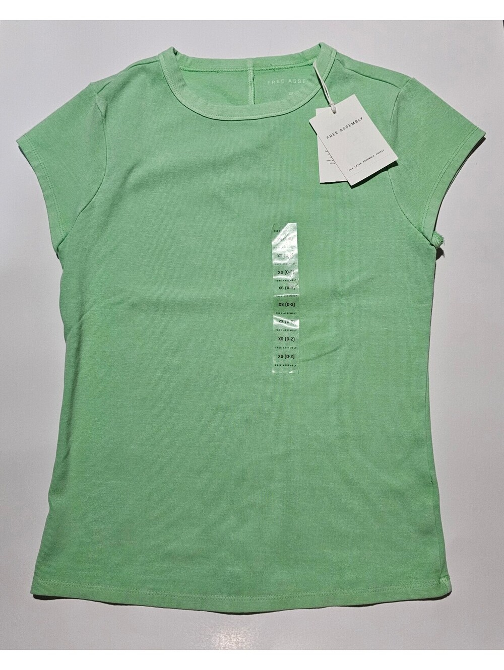 Green Short Sleeve T-Shirt with Crew Neck - size xs